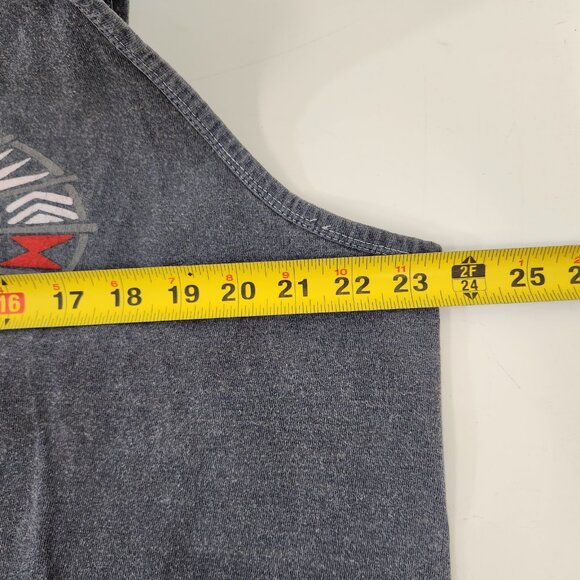 Maui & Sons Mens Tank Top Vintage 90s Faded Black Wraparound Logo - Picture 8 of 9